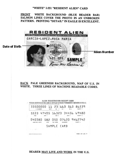 alien registration number